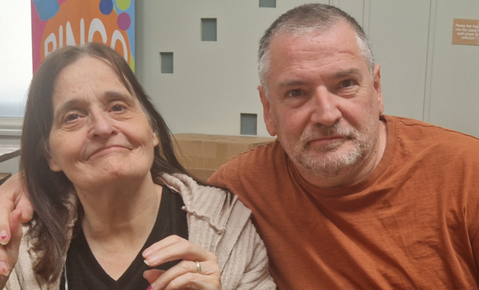 Husband Andy and wife Gill together at Ellenor