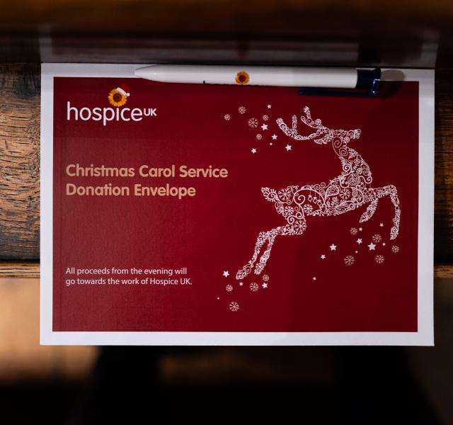 Carol service donation envelope