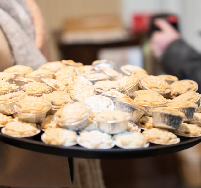 Carol service mince pies