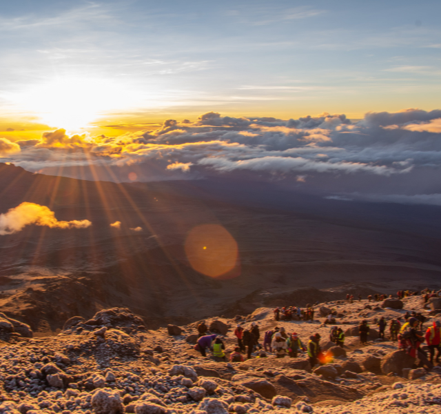 Sunset view over Mount Kilimanjaro
