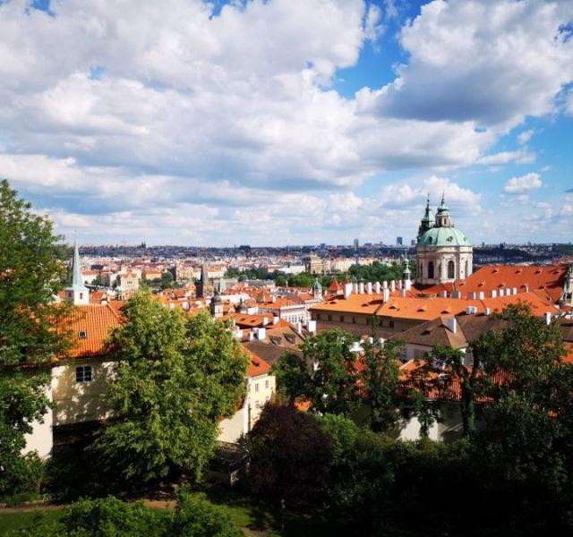 Cycle views across prague