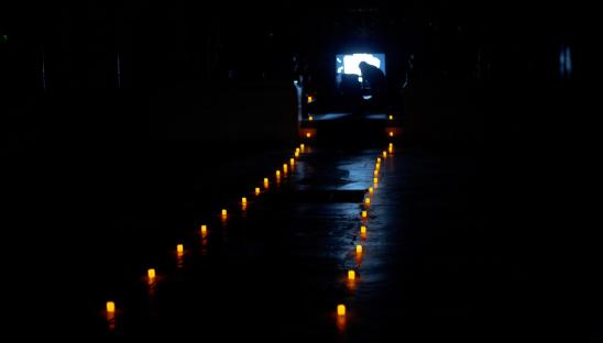 Visitors arriving at the venue – The Spire’s beautiful Grade II-listed former chapel – were greeted by a ‘cavernous’, historic building, lit only by candles