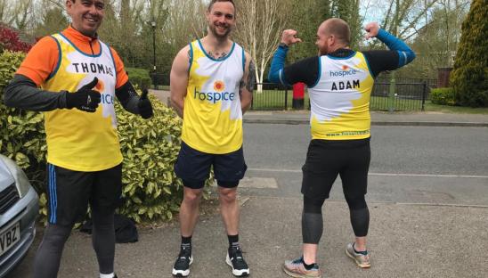 Hospice UK runners stretching