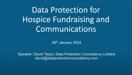 Data Protection for Hospice Fundraising and Communications