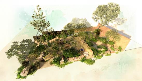 Tom Hoblyn's design for Garden of Compassion for Hospice UK's RHS Chelsea Flower Show garden in 2025