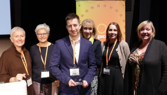 Aaron Salter, Pilgrims Hospices in East Kent, is the 2024 winner of the Digital Champion Award at the Hospice UK Conference