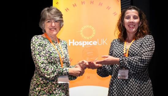 Jennifer Hadley, Garden House Hospice Care, is the winner of the Innovator in Care Award 2024 - at the Hospice UK Awards